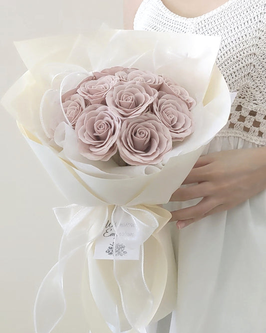 Cappuccino Soap Flower Bouquet, Singapore Florist