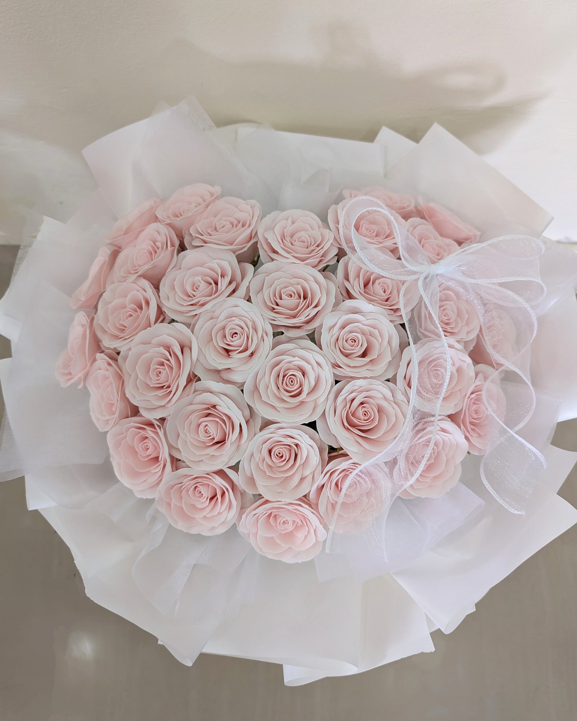 33 Roses Pink Soap Flower Bouquet, Singapore Florist