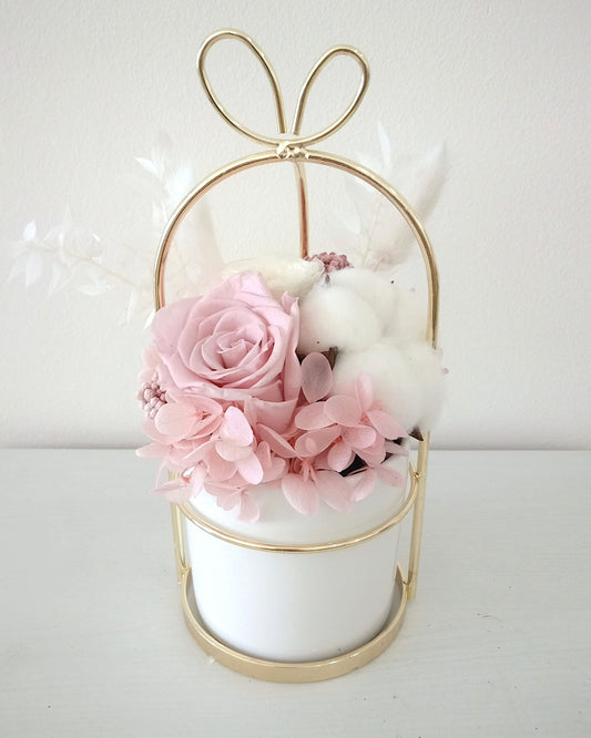 Pink Dried and Preserved Flowers Bloom Box Singapore Florist