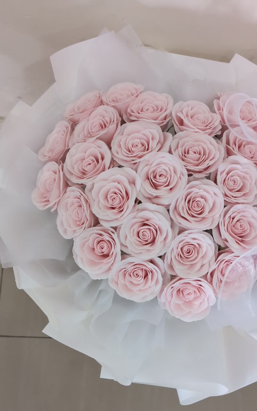 33 Pink Soap Roses Bouquet, Singapore Florist