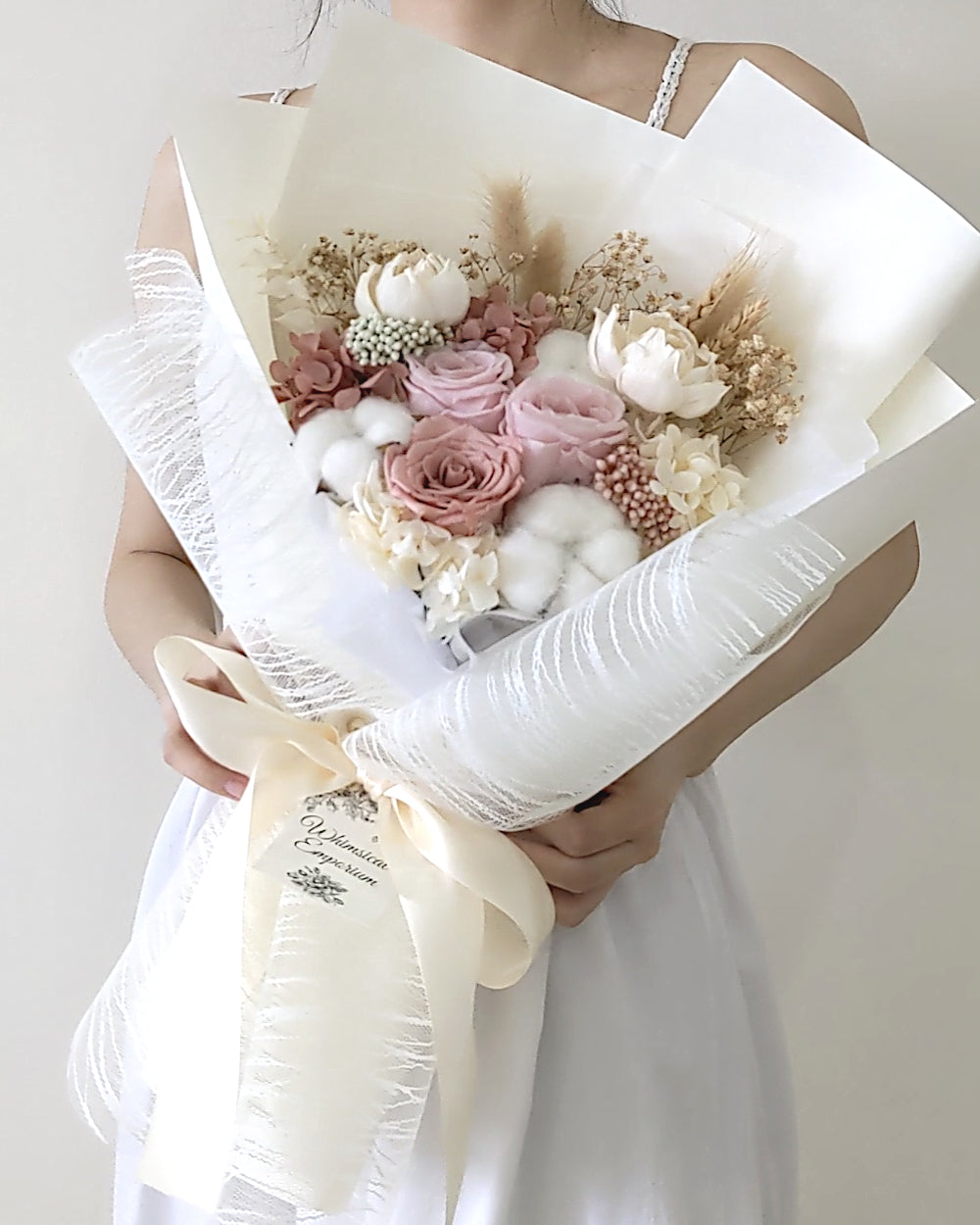 Nude Dried & Preserved Flowers Bouquet, Singapore Florist