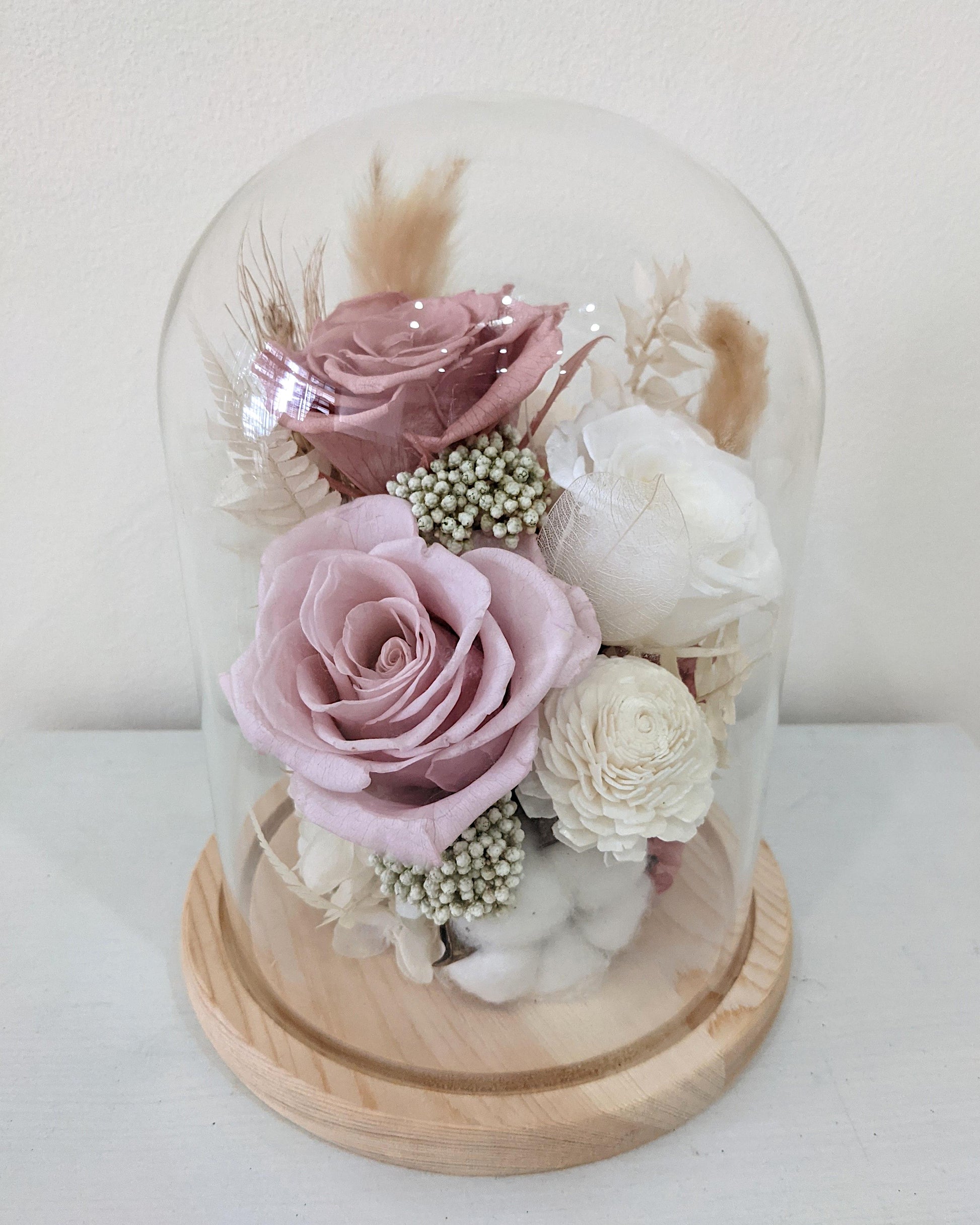Nude Dried & Preserved Flowers Dome
