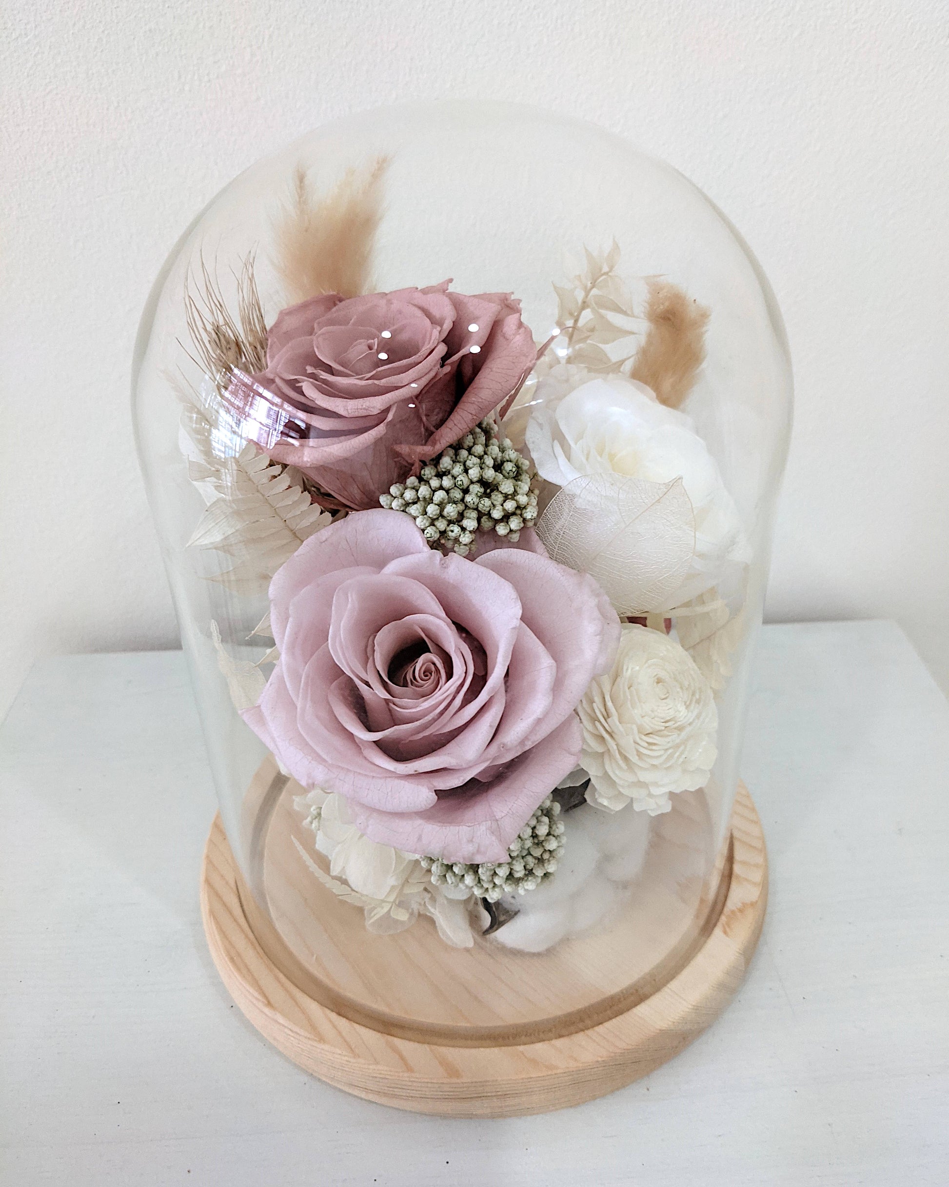 Nude Dried & Preserved Flowers Dome