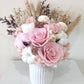 Pink Dried & Preserved Flower Jar, Singapore Florist