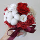 Red Dried and Preserved Flowers Round Jar Singapore Florist